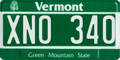 VT license plate XNO340