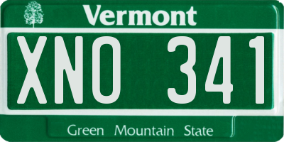 VT license plate XNO341