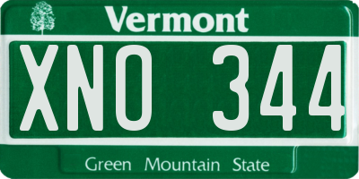 VT license plate XNO344