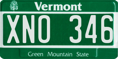 VT license plate XNO346