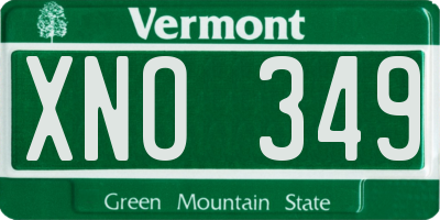VT license plate XNO349