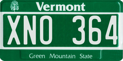 VT license plate XNO364