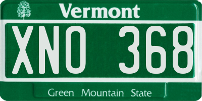 VT license plate XNO368