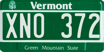 VT license plate XNO372
