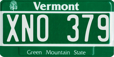 VT license plate XNO379