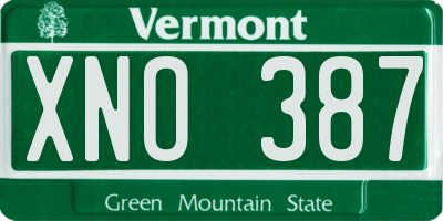 VT license plate XNO387