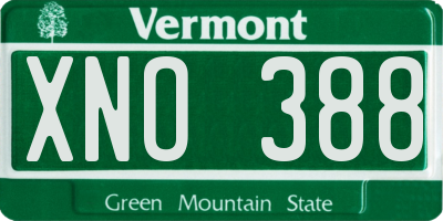 VT license plate XNO388