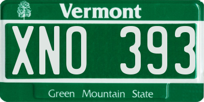 VT license plate XNO393