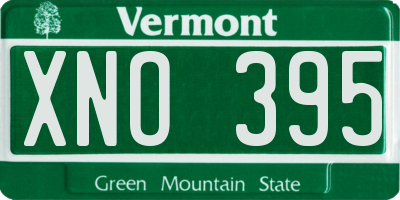 VT license plate XNO395