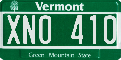 VT license plate XNO410
