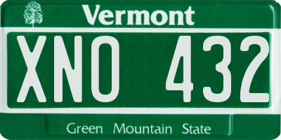 VT license plate XNO432