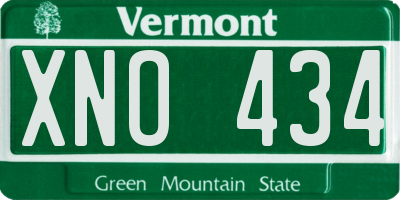 VT license plate XNO434