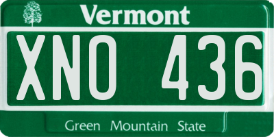 VT license plate XNO436