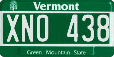 VT license plate XNO438
