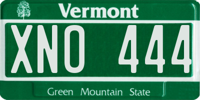 VT license plate XNO444
