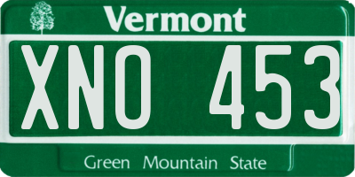 VT license plate XNO453