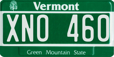VT license plate XNO460
