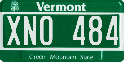 VT license plate XNO484