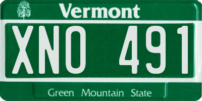 VT license plate XNO491
