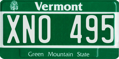 VT license plate XNO495