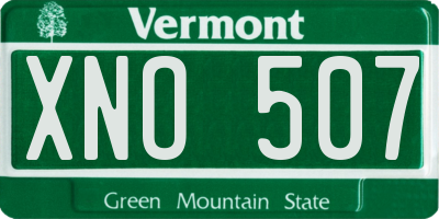 VT license plate XNO507