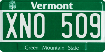 VT license plate XNO509