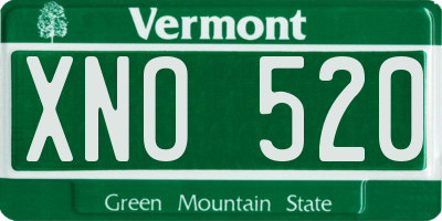 VT license plate XNO520