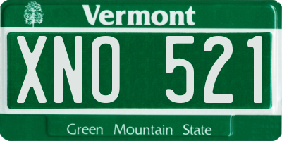 VT license plate XNO521
