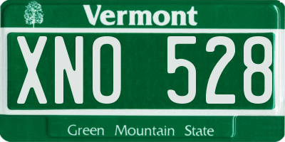 VT license plate XNO528