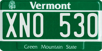 VT license plate XNO530