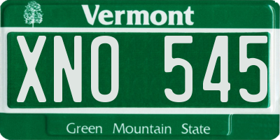 VT license plate XNO545
