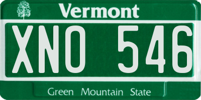 VT license plate XNO546