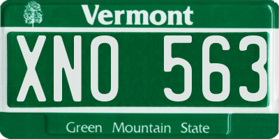 VT license plate XNO563