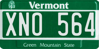 VT license plate XNO564