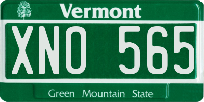 VT license plate XNO565