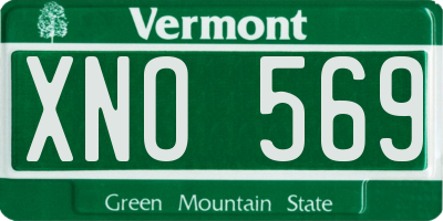 VT license plate XNO569
