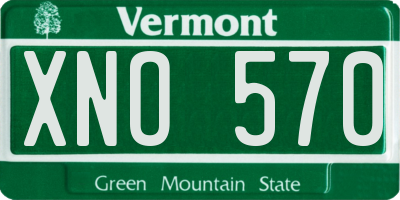 VT license plate XNO570