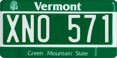 VT license plate XNO571