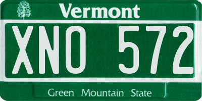 VT license plate XNO572