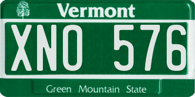 VT license plate XNO576
