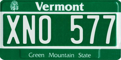 VT license plate XNO577