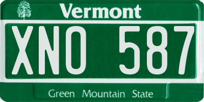 VT license plate XNO587