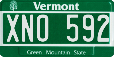 VT license plate XNO592
