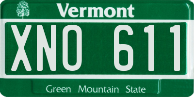 VT license plate XNO611