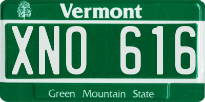 VT license plate XNO616