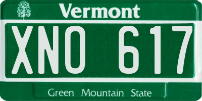 VT license plate XNO617