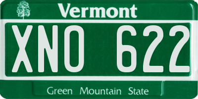 VT license plate XNO622