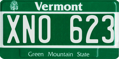 VT license plate XNO623