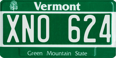 VT license plate XNO624