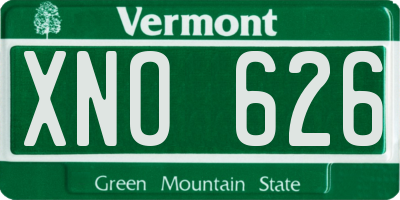 VT license plate XNO626
